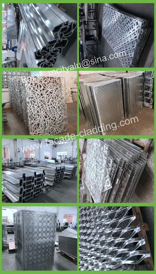 Aluminum Bending Panel With Cutting Pattern Used For Facade Cladding